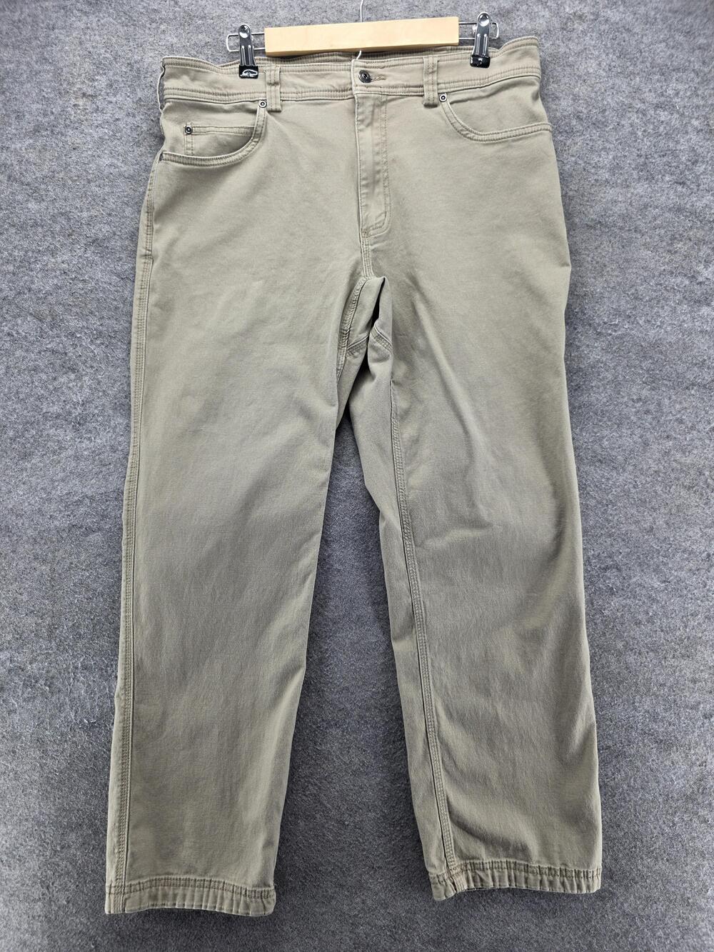 Duluth Trading Co Pants Mens 36x30 Beige Canvas Straight DuluthFlex Fire Hose